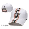 B Hat Baseball Cap Street Britse honkbalhoed Gestreepte bruine kaki Classic Mens dames mode universele trendy hoed sport hoed 5x0i 9AS4