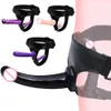 Strapon à double pénis Double Strapon Ultra Elastic Harness Belt Strap on Dildo Adulte Sexy Toys for Woman Couples Anal Soft