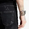 Bangle överdrivet skelettarmband smycken ornament handklo för halloween kvinnor män konsert cosplay kostym rollspel