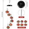 Andra fågelförsörjningar 1 st hängande kolibri matare med 6 bollar vindklockor läcksäkra matare utomhus för trädgårdsgård uteplats