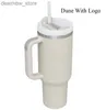 Botella de agua DHL 1 1 con tintas de 40 oz Adventura de acero H2.0 tazas con tapa de mano pajitas de viaje tazas de agua aisladas botellas de agua potable 1031