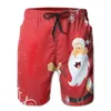Męskie szorty Święty Mikołaj Claus Graphic Beach 3D Wesołych Świąt drukarskich Moda Męs