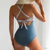 Women's Swimwear Swimwear Women Monokini Wrap Push Up Swimsuit Bathing Suit Swimwear High Waist Monokini Lace Up Swimwear Traje De BaO Mujer