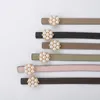 Ceintures Femmes ceinture en cuir authentique incrusté de perles