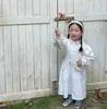 Mädchenkleider 2024 Korea Style Girls Rüschen Kleid Mode Baumwolle Vollhülse Herbst 1-7 Jahre A509