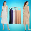 Sommeur pour femmes Summer Cool U-Cest Vest Jupe Femme Sexy Pyjamas Ice Silk Traceless Soldages étendus Lignes de nuit