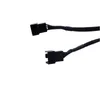 2024 3/4 pin PMW a ventola doppia Y Splitter Black Sleeved Extension Power Raffreddamento Adattatore di alimentazione splitter scheda madre - per PWM