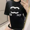 여자 디자이너 Tshirt 프랑스 패션 럭셔리 C Leter Plus 크기 라운드 목 상단 패턴 인쇄 짧은 슬리브 커플 부모-자식 학생