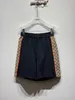 Heren shorts Designer 400 g High Weight Looped Fabric met dubbelzijdige geweven riemen Decorated Men's Casual Shorts Short S4E1