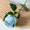 Decorative Flowers Artificial With Iron Wire Elegant Rose Branch Green Leaves For Home Wedding Party Indoor Stylish