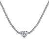 Chains Japanese And Korean Light Luxury S925 Pure Silver Necklace With Premium 8A Zircon Inlaid Flower Cut