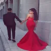 2016 Red Sexy Arábia Saudita Vestidos de baile