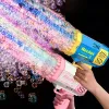 Forniture 40 fori Space Bubble Machine, Gatling leggera portatile per bambini, macchina a bolle di bazooka automatica, giocattoli per ragazzi e ragazze