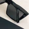 Designers mode överdimensionerade rektangulära ram solglasögon för kvinnors lyxiga kattögon solskydd högkvalitativa UV400 resistenta glasögon med låda SL657MICA