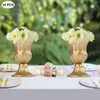 Vaser 6.3 "H European Retro Luxury Trumpet Flower Vase Wedding Party Display Table Centerpiece Home Decoration 10st