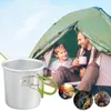 Mokken Camping Water Cup Aluminium Legering Lichtgewicht Koffie Draagbare geïsoleerde mok voor wandelbackpacken buitenshuis
