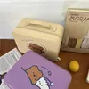 Bolsas de armazenamento Bear Caso feminino Caso Cosmético Viagens à prova d'água Sundries Sundcase Soutcase Organizador de maquiagem de grande capacidade com espelho