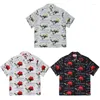 Chemises décontractées pour hommes PS Teewacko Maria Hawaii Beach Men Femme 1: 1 Roses de haute qualité Imprimement des hauts à col ouverts en vrac T-shirt