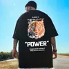 Power Tiger Designer Mens T Рубашки хлопковые футболки с коротки