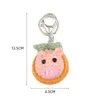 Keychains Lanyards Cute Handmade Diy Weaving Keychain Wool Crochet Unique Knitted Pendant Keyring Bag Charms Woolly animals Gift Car Key Ring