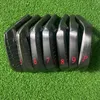 Clubs de golf Zodia Crocodile Skin Sliver Iron Soft Black Forged Fer Set 4 5 6 7 8 9 P 7PCS R / S ARBEAUX FLEX ACTE