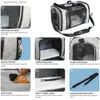 Hondendrager Travel Dog Carrier Bag Cat Tassen draagbaar mesh Breathabiele handtas opvouwbare transporttas voor kleine honden katten uitgaande l49