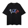 Couleur Letter Imprimer Mens Designer T-shirt Tapstar Black White T-shirts Tshirt Graphic Tee Loose Casual Tops Femmes Men Vêtements 100% coton T-shirts S-XL surdimensionnés