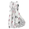 Casual Dresses Women's Fashion Vintage Floral Print Lapel Button Three Quarter Sleeves Strappy Dress Vestidos Verano Moda 2024 Vestido