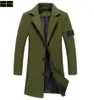 Steinjacke Island Herren -Trenchcoat Neue Luxusmarke Heißverkaufs Modedesigner hochwertiger klassischer Männer langer Trench Coat Lose Jacke Windproof Coat C23