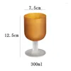 Wine Glasses 300ml Old Fashion Sunset Frosted Goblet Decoration Cup Handmade Medieval Design Drinking For Bar Wedding Party Gift