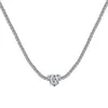 Chains Japanese And Korean Light Luxury S925 Pure Silver Necklace With Premium 8A Zircon Inlaid Flower Cut