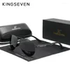 Zonnebrillen Kingseven Modemerk Heren gepolariseerde UV400 Lens Eyewear Accessories Mannelijke zonnebril voor mannen rijden