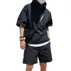 GYM CONTIONAT Summer 2024 Męski strój z kapturem Super Casual Fashion Sportswear 3D Digital Printed T-Shirt Suit