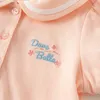 Dave Bella White Pink Soda Cotton Dresses Dress Baby College Summer Children Sukienka DB2235525 240416