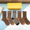 2024 Autumn Women Modern Sports Brodery Sock Fashion Classic Design Socks High Quality F Pattern Underwear