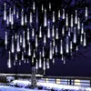 Falling Rain Lights Meteor Shower Lights Christmas Lights 50cm 8 Tube 240LEDs Falling Rain Drop Icicle String Lights