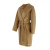 Designer jas dames jasjassen wol mengsels jassen geuljack met een vaste kleur dames slanke lange windbreaker wollen 0zln