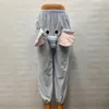 Calça feminina Mulheres altas altas aconchegantes de elefante de elefante de inverno Pijama para casais para casais, luxuosos, calças de roupas de dormir unissex