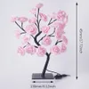 24 LED Rose Tree Lights USB Lampa stołowa Fairy Flower Night Light for Home Party Świąteczne sypialnia ślubna Dekoracja Dekoracja 240408