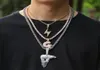 Collier pour hommes Sliver Gold Lightning Chain Zircon Iced Pendants Hip Hop Jewelry Rap Style Pendant Creative 6525278