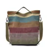 "Sac pour femmes décontractées - sac à main en toile artistique simple avec des styles de bodal à épaules simples, sac de toile patchwork multi-compartiment