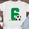 T-shirts 2024 NOUVEAUX enfants T-shirt de football Childrens Impression fixe Football Short Childrens Football Shirt Baby Boys Football T-shirt Q240418