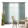 Curtain Pastoral American-style Curtains Living Room Bedroom Semi-shading Floral Linen Floor-to-ceiling Window