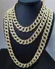 Iced Out Miami Cuban Link Chain Gold Silver Men Hip Hop Necklace Jewelry 16inch 18inch 20inch 22inch 24 tum 28inch 30inch222157513
