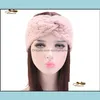 Bandanas Winter Cashmere Hairbands dzianinowe tłask opaski na głowę cieplejsze Elastyczne opaski do włosów szerokie opaska na głowę upuszczanie dostawy OTFXR