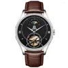 ساعات المعصم Cainuos Men Fashion Tourbillon Automatic Mechanical Watch Leisure Sports