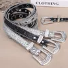 Cinture y2k girls goth rhinestone women phan cinghia cintura da cowboy di moda lucida per jeans uomini bling welbands