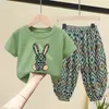 Girl Clothing Set Mother Kids Clothes Childrens Sets Summer Boys Girls Cotton T-shirt Baby 2pcs Short Sleeves Trousers Suit 240418