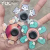 Novelty Games Fidget Spinner Anime Toy Running Finger Hand Gyroscope Bearing Cute Decompression Dynamic Cat Cartoon EDC Childrens 2021 Novel Gift Q240418