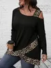 Plus Size 1XL5XL Womens Single Shoulder Strap Short Sleeved Color Blocking Casual Top Long Fashionable Tshirt 240412